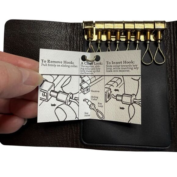 Vintage Rolf’s Positive Lock Key Kaddy Leather Key Fob Brown New - Picture 6 of 9